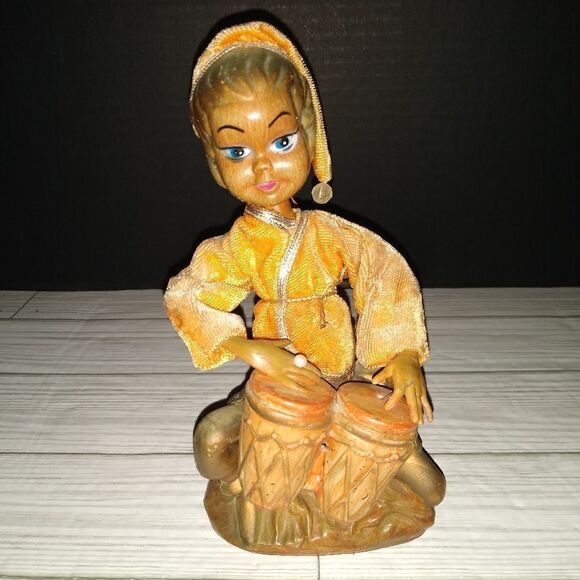 Vintage Dexter's Leewards Elf Pixie Drum Musician Collectible Figurine Hong Kong - Picture 3 of 10